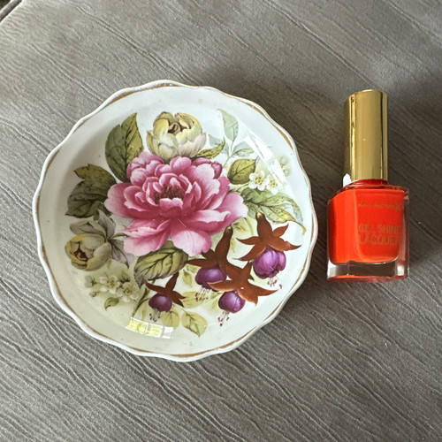 Bone china argyle trinket - bone,