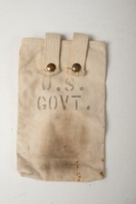 US Gov't White Canvas Bag
