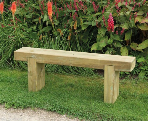 4ft garden sleeper bench - 4ft,