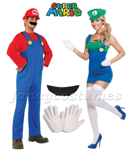 2pcs couple womens super mario - 2pcs,