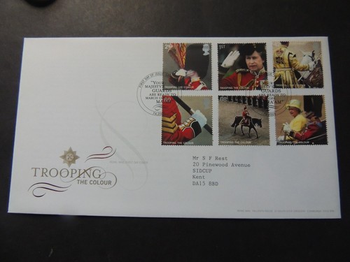 2005 first day cover trooping - 2005,
