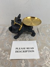 Huhote Resin French Bulldog Tray Statue, Bulldog Candy Dish Key Holder Bowl, Fre