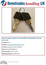 Keys for Ignition Switch for