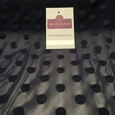 Flock 10mm Polka Dot Power Mesh Stretch Dress Fabric 139cm Wide M1148 Mtex