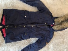 Joules Girls Navy Quilted Coat