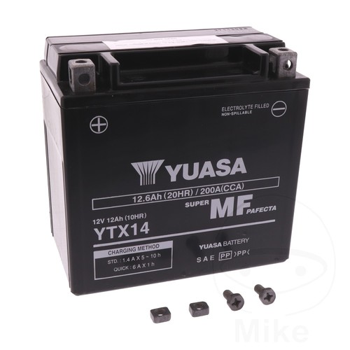 Yuasa battery ytx14 - battery, wet