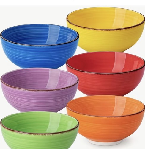 Colourful cereal bowls set - colourful,