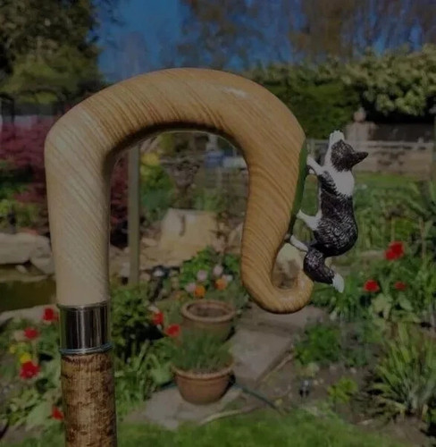 Wooden walking stick - , hand
