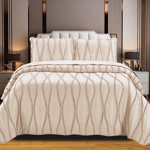 Quilted bedspread luxury bed - quilted,