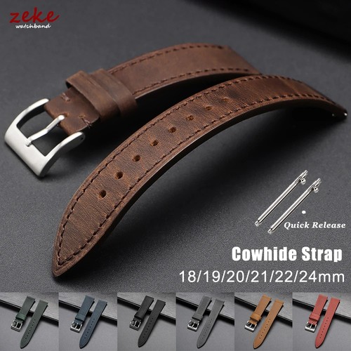 Vintage leather watch strap - vintage,