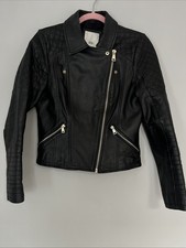 River Island Women’s Real Leather Biker Jacket Size 12