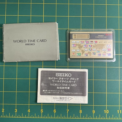 Vintage seiko world - time, card