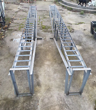 CAR DISPLAY RAMPS METAL 2500kg HEAVY DUTY PAIR WITH EXTENDABLE LOADING RAMPS