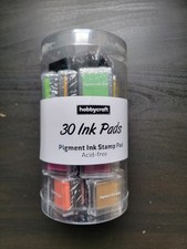 Hobbycraft 30 Mini Ink Pads Pigment Ink Stamp Pad, Acid-Free