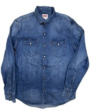 Levis Mens Shirt Blue Denim
