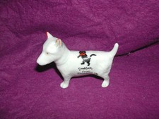 ARCADIAN Crested China Scottie Dog. GOOD LUCK Black Cat from SHANKLIN I.W.