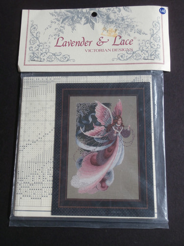 Lavender lace counted - lace, cross