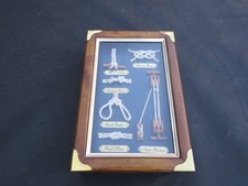 SMALL 6 SPACE KEY LOCKER WITH NAUTICAL KNOTS UNDER GLAZING TO THE FRONT