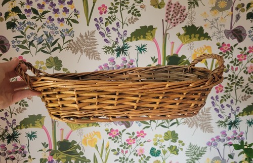 Oval wicker basket - basket, bread
