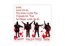 The Beatles Valentines card