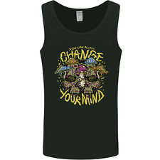 Change Your Mind Magic Mushrooms LSD Mens Vest Tank Top