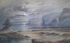 Antique Seascape Watercolour