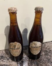 2 x GUINNESS Stout Miniature c1950s Full Glass Bottles Beer In VGC 1960s 1970s
