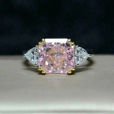 3Ct Lab Created Pink Sapphire