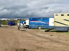 Photo 6x4 Lorry park at Eland