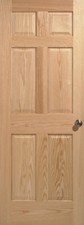 Red Oak 6 panel Interior Door