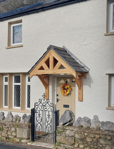 Solid oak porch front - solid, door