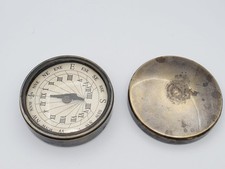 old vintage brass sun dial compass