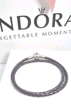 Pandora Purple Leather Braided
