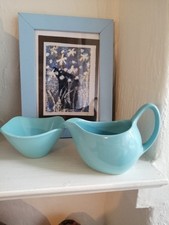 Midwinter Stylecraft Small Jug and Sugar Bowl , Trequoise Blue C1963