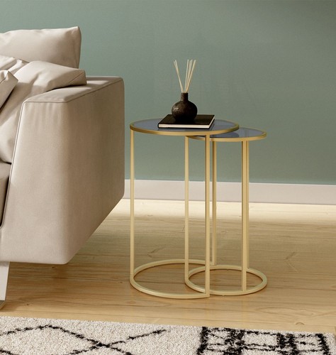 Nest tables golden metal - golden,