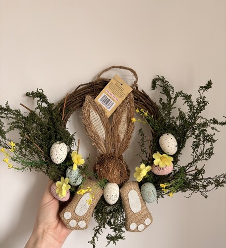 Easter bunny wreath - easter,