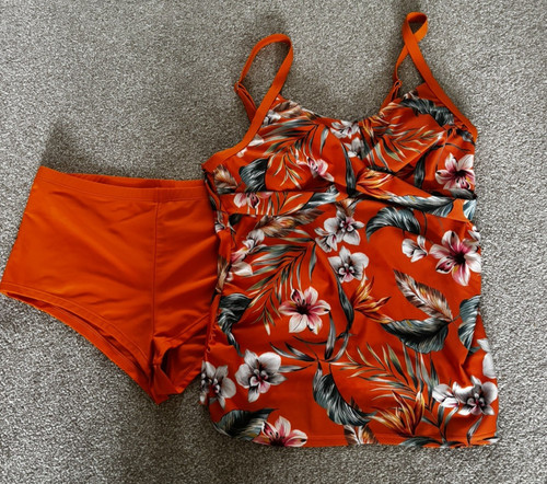 Ladies bright orange - ladies, floral