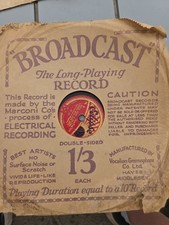 Broadcast Long Play Record 21 We'll Find A Silver Lining Bye And Bye Gramaphone