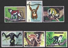 Ajman 1972 Monkeys CTO Used Set #M2402