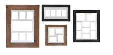 Multi Aperture Collage Picture Photo Frames Choice of Mount Design Rustic /Black