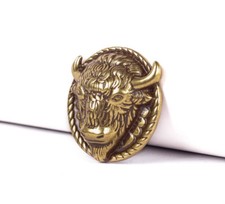 2PC 48*50MM Buffalo Head Bison