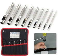 9 Pcs Steel Hollow Punch Set