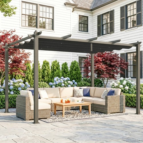 Aluminium pergola with - aluminium,