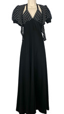 Vintage 1970s black maxi dress