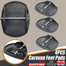 Set of 4 Caravan Feet Pads Caravan Motorhome Levelling Feet Stabiliser Jack Pad
