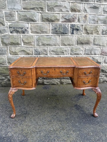Antique burr walnut writing - antique,