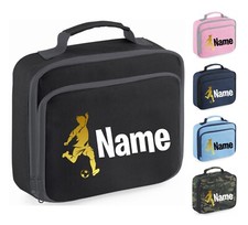 Football Player Kids Lunch Bag Personalised Snack Box Back to School Name Gift