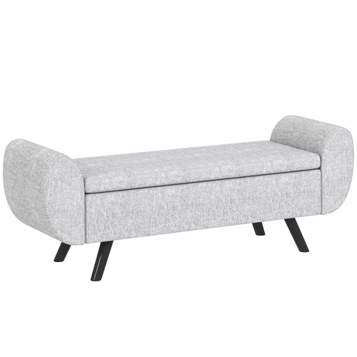 Storage ottoman with armrest - storage,