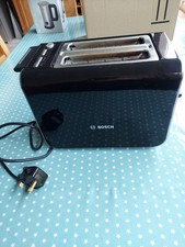 Bosch TAT8613GB Styline 2 Slice Toaster Black with Integrated warming rack