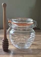 Kilner Glass Honey Pot with Wooden Dipper 0.4 Litre / 13.5 US fl oz